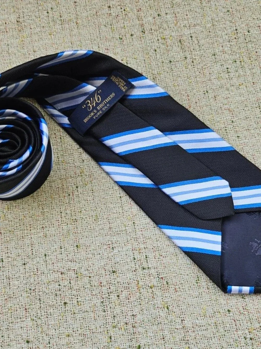 Vintage Brooks Brothers 346 Striped Silk Tie Men Neck Tie Classic Tie Made USA